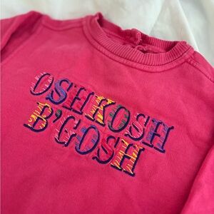 Vintage pink OshKosh romper 24M colorful embroidery logo